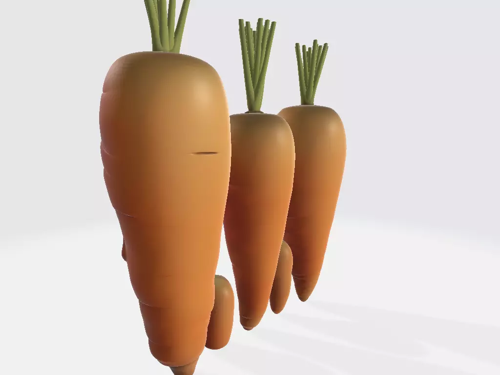 Screaming Fruits Screaming Carrot Family 3D print model_2