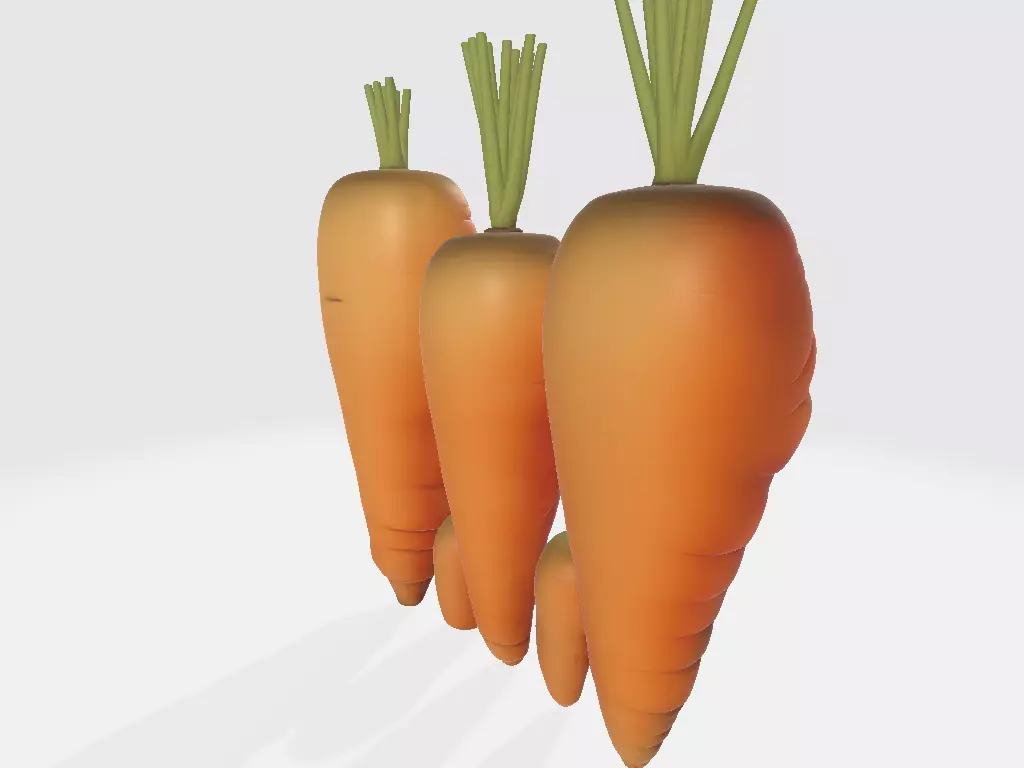 Screaming Fruits Screaming Carrot Family 3D print model_3