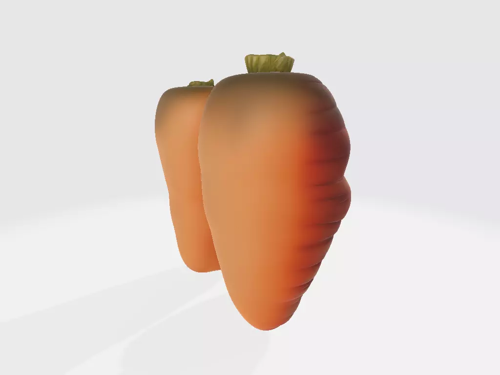 Screaming Fruits Screaming Carrot 3D print model_3