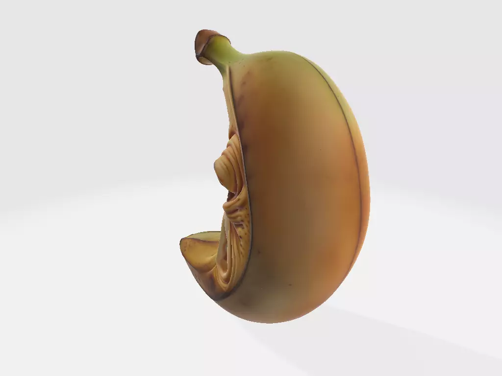 Screaming Fruits Serious Banana 3D print model_3