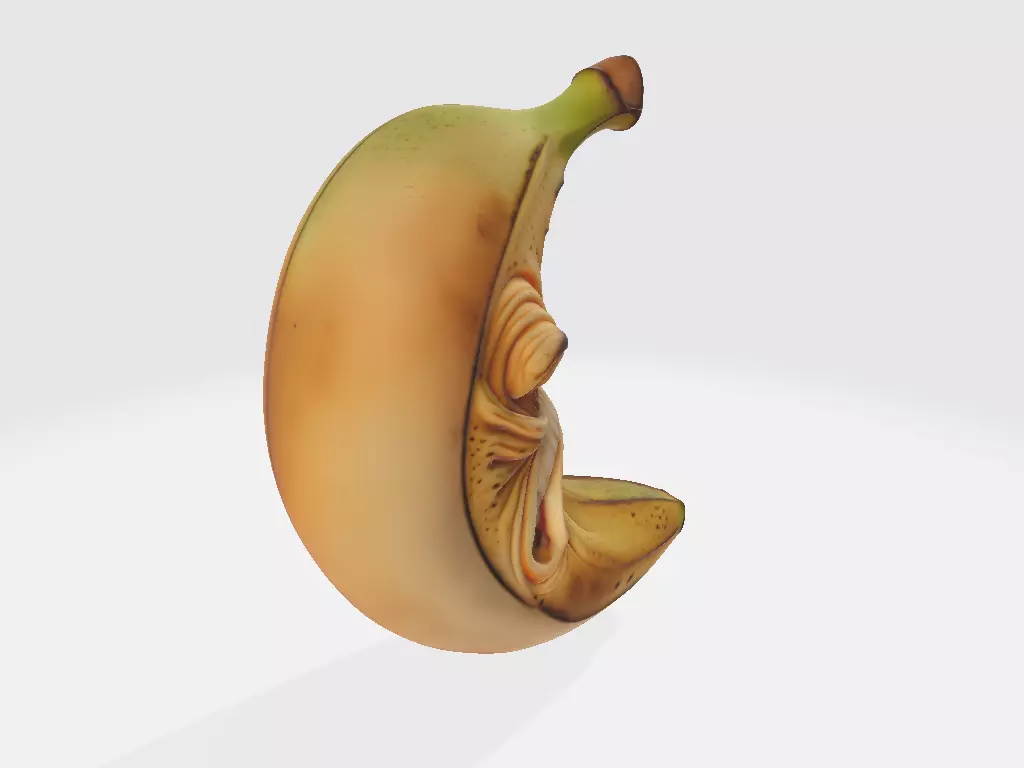Screaming Fruits Serious Banana 3D print model_4