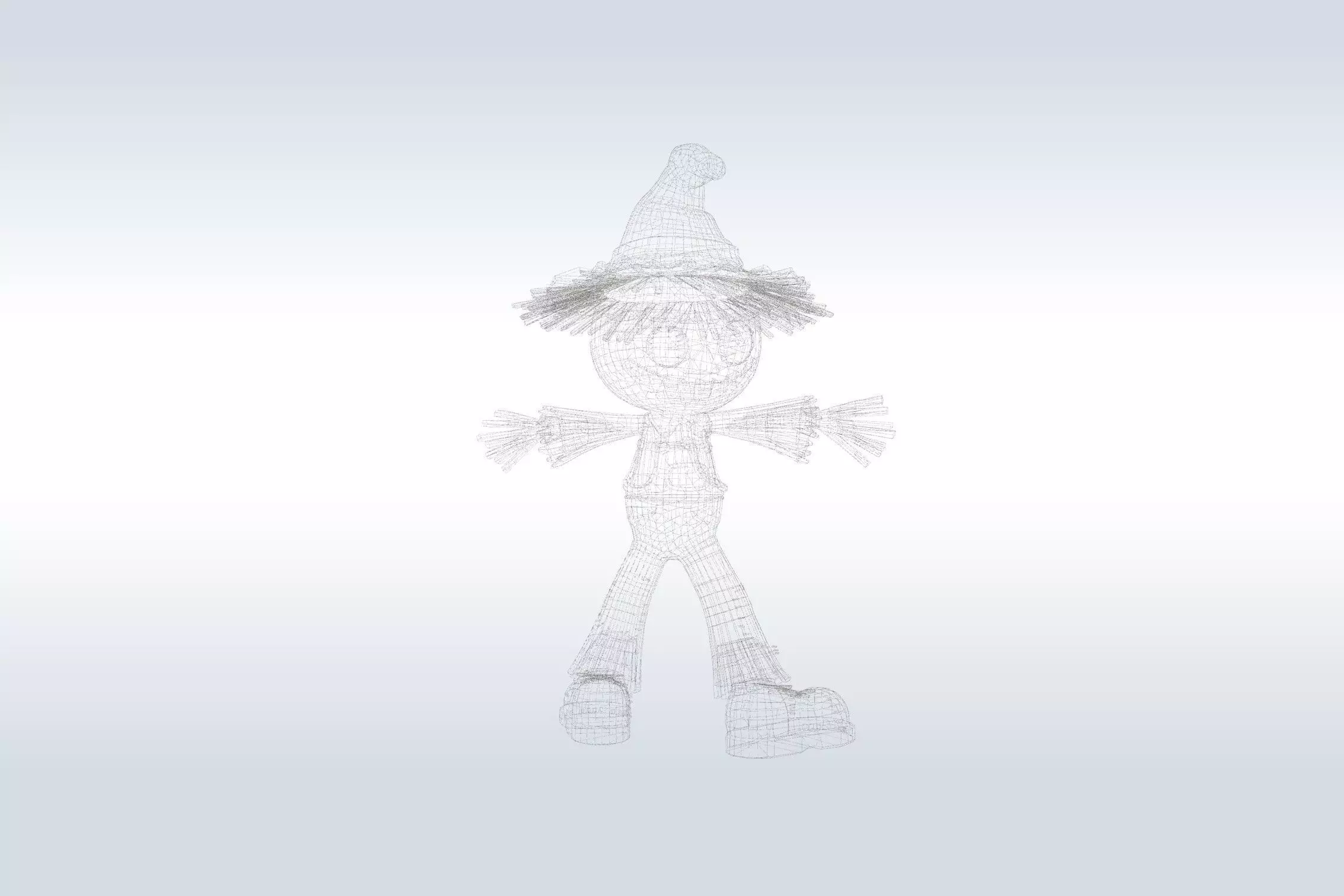 Autumn Scarecrow 3D Model 3D model_9