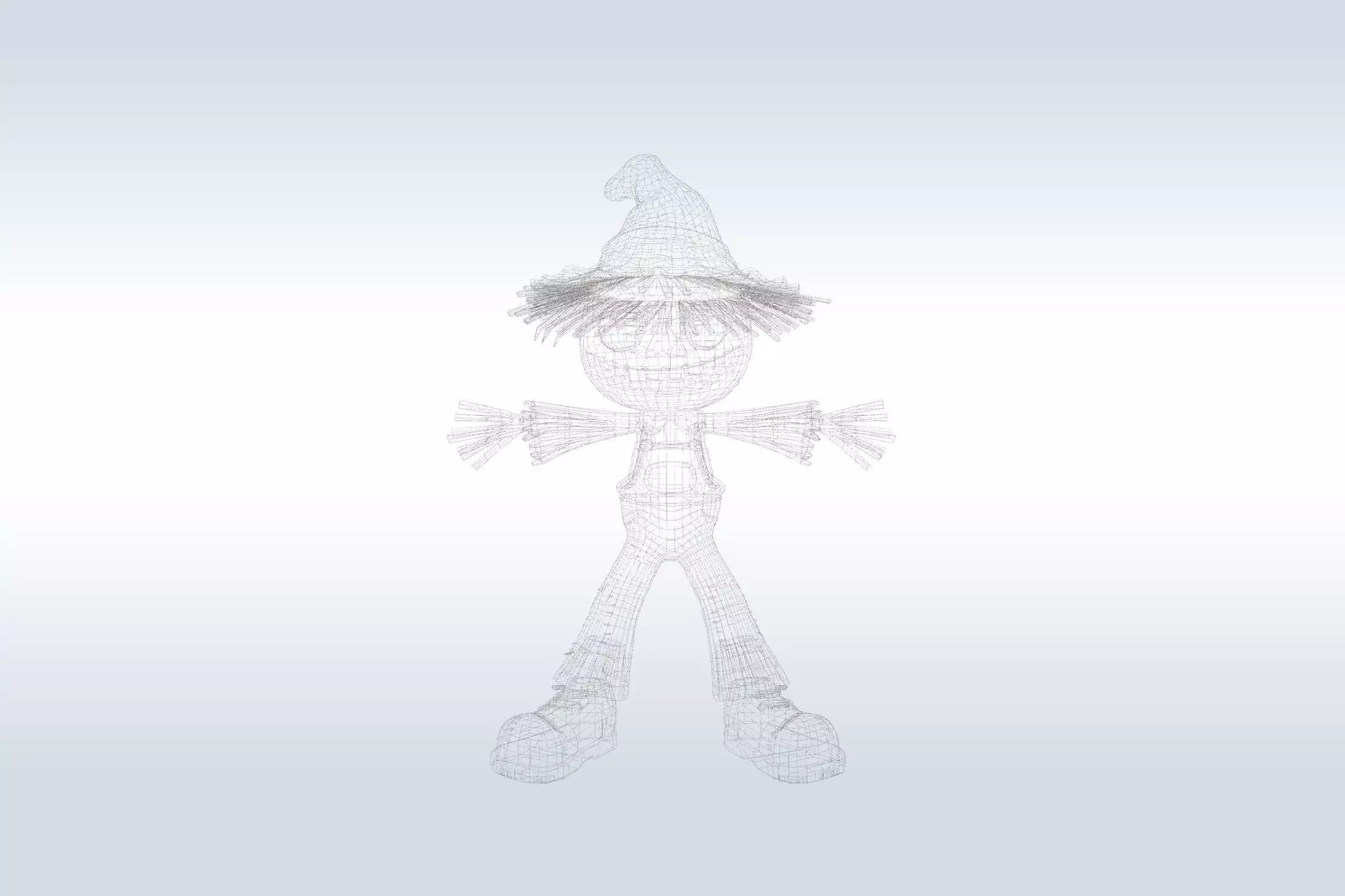 Autumn Scarecrow 3D Model 3D model_1