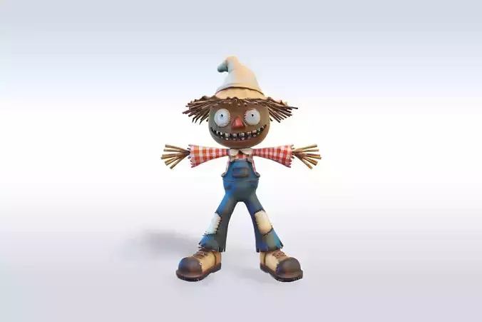 Autumn Scarecrow 3D Model 3D model