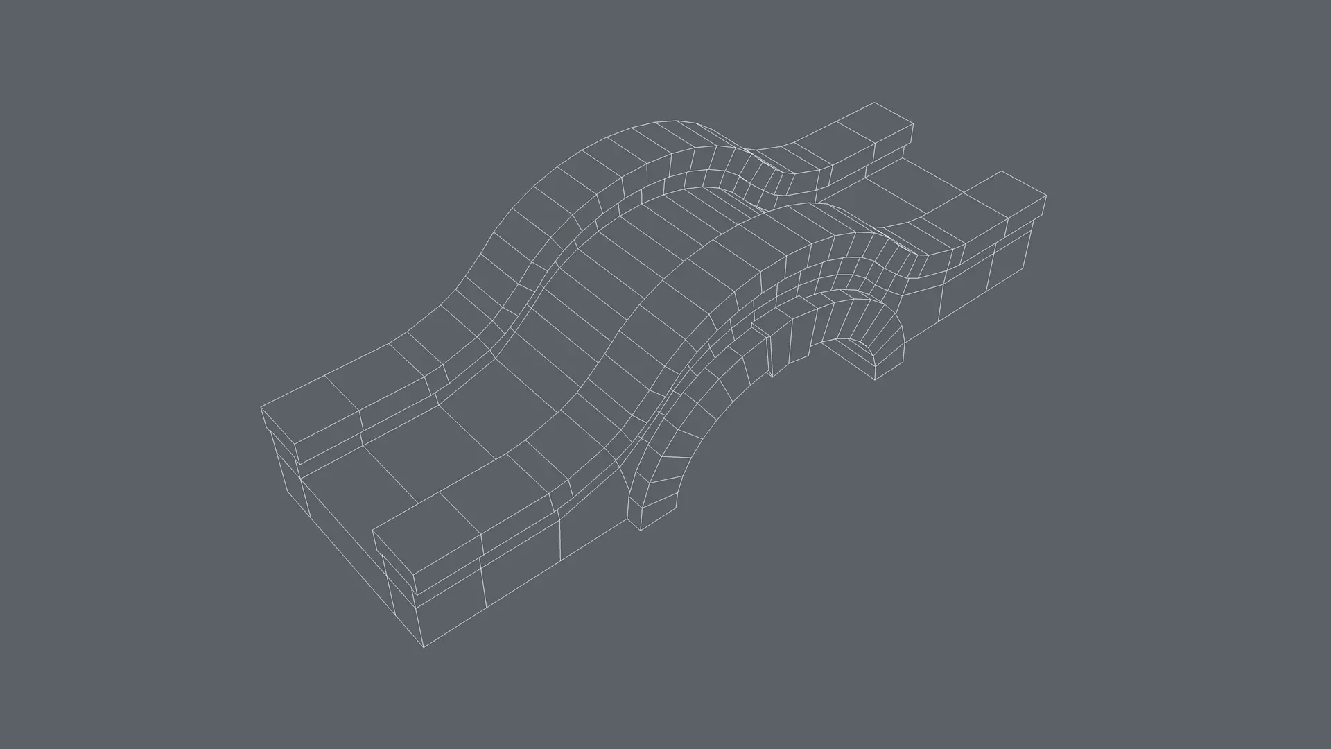 Bridge Low-poly 3D model_8