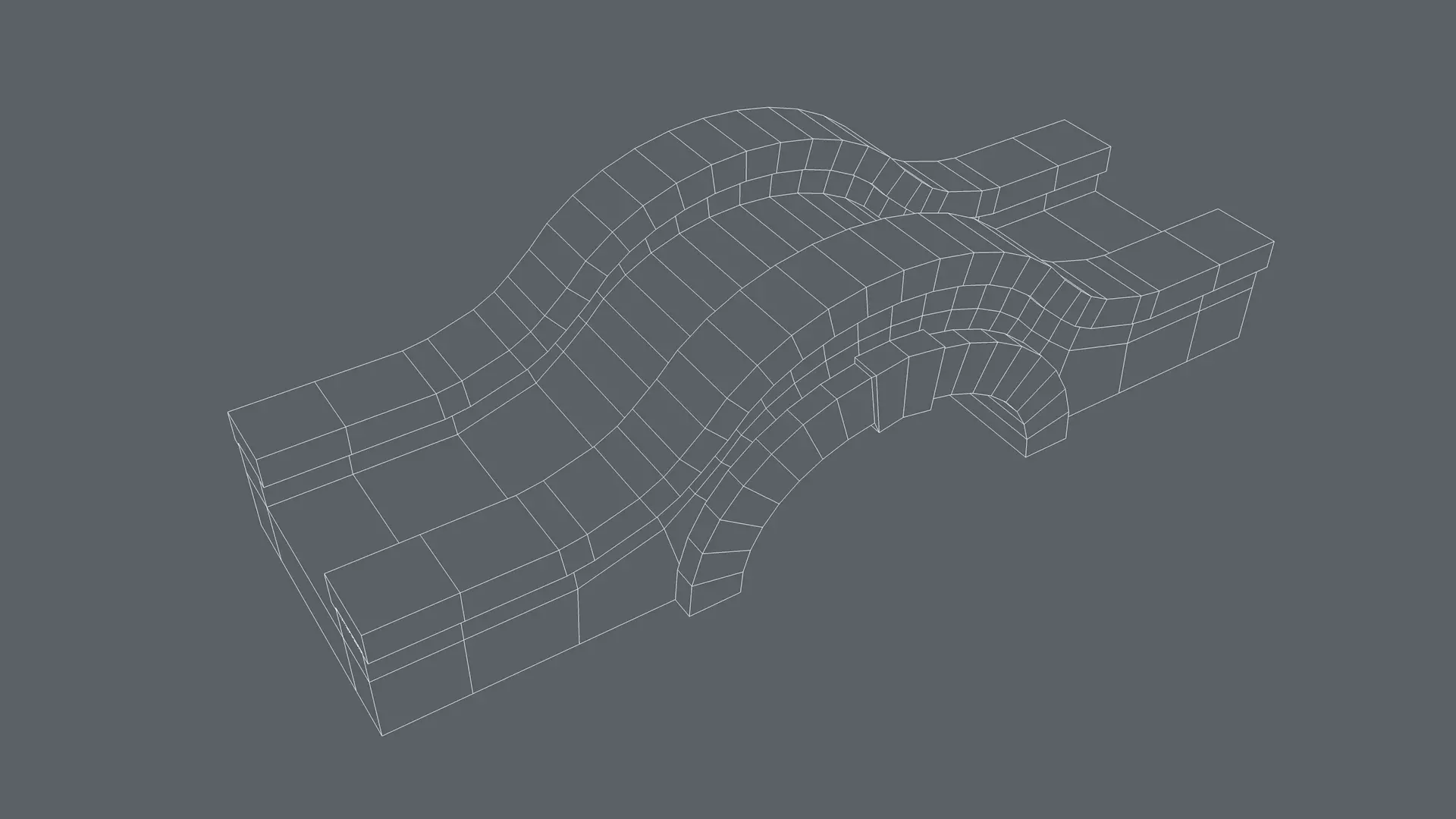 Bridge Low-poly 3D model_10