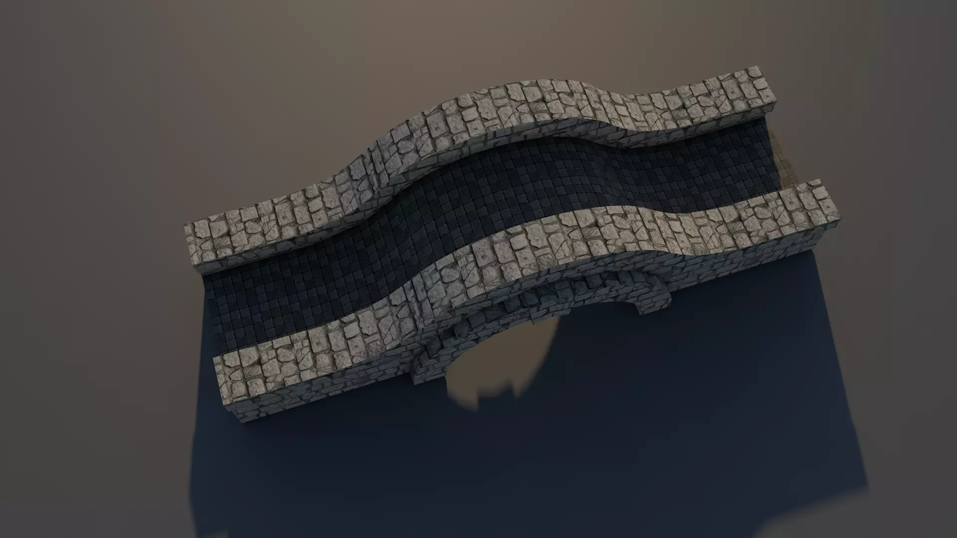 Bridge Low-poly 3D model_5