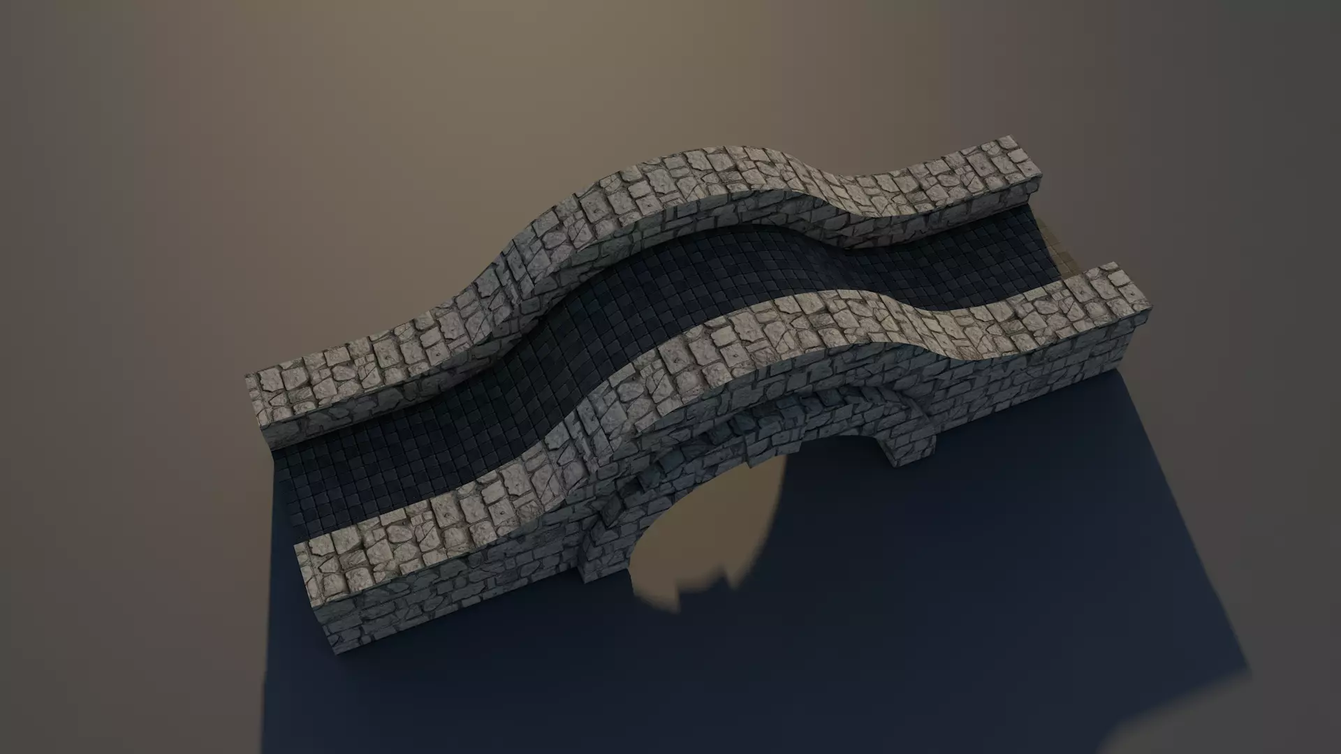Bridge Low-poly 3D model_4
