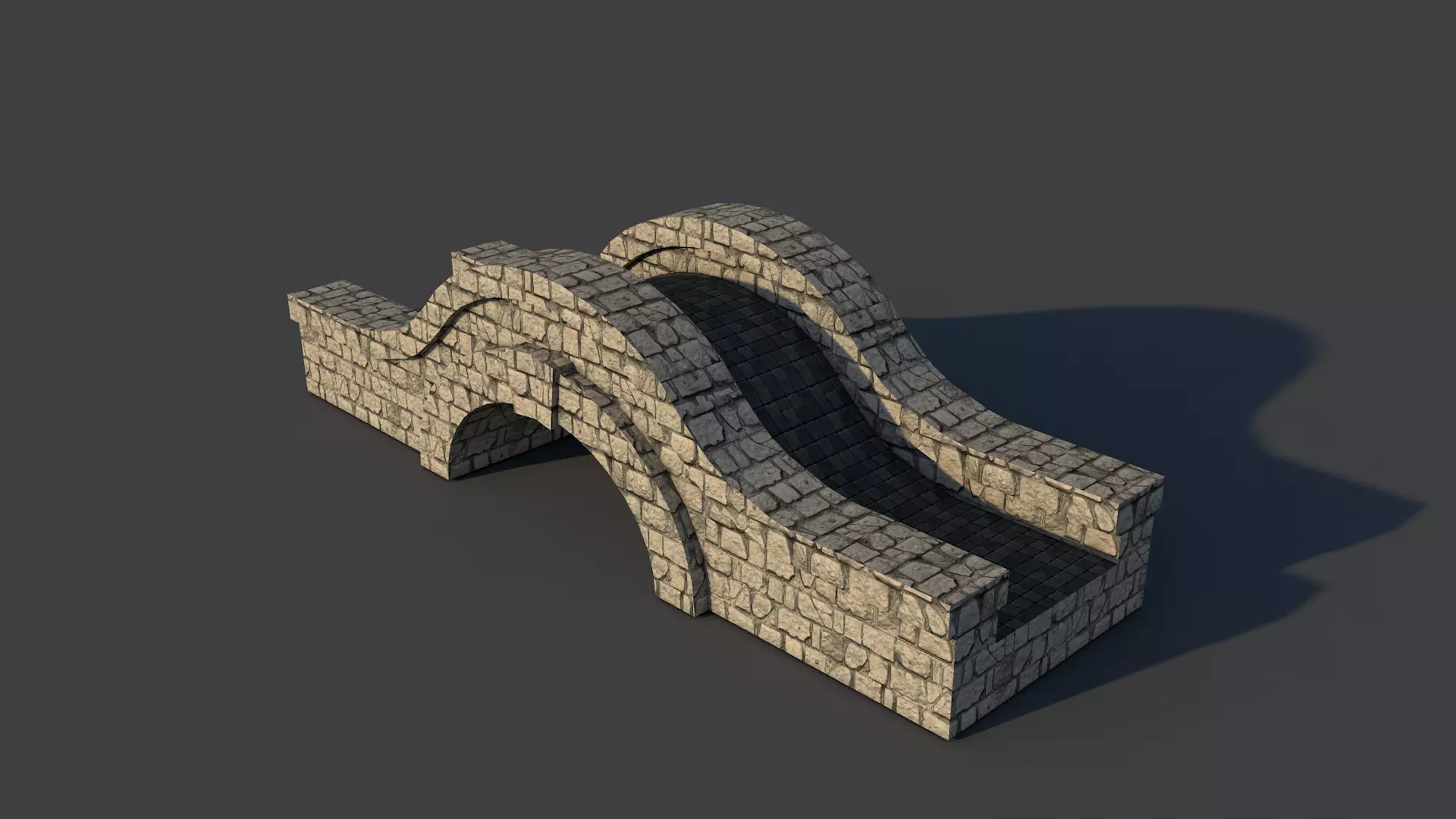 Bridge Low-poly 3D model_7