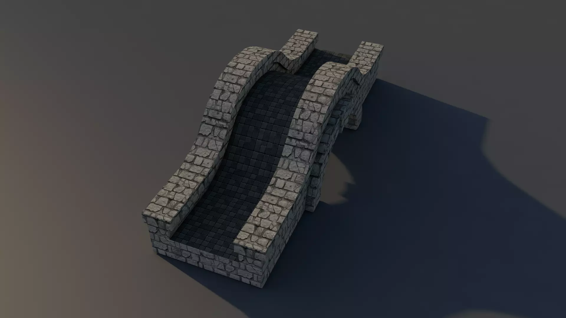 Bridge Low-poly 3D model_3
