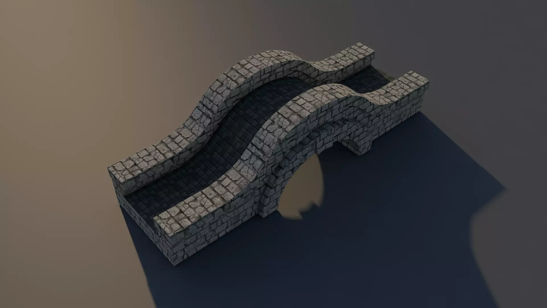 Bridge Low-poly 3D model_0