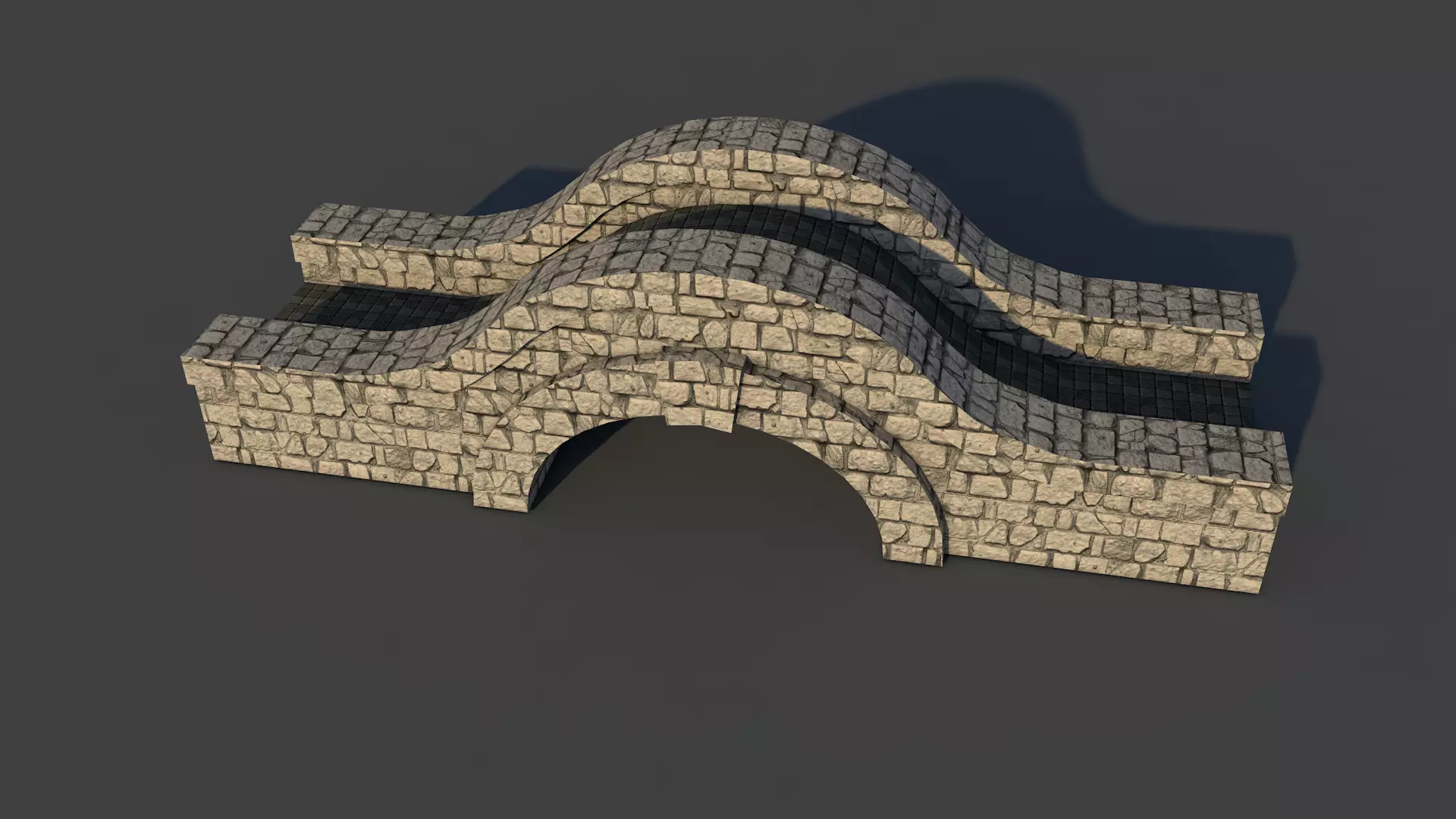Bridge Low-poly 3D model_6