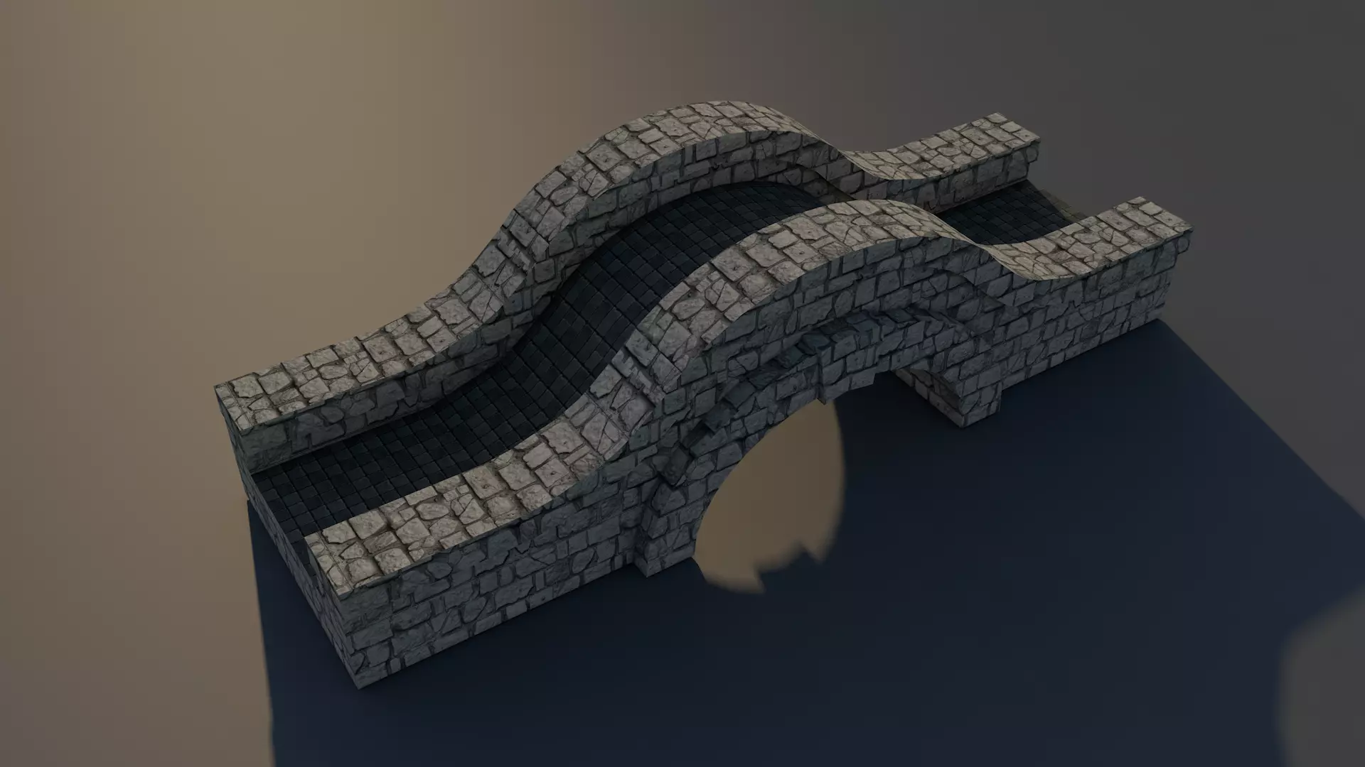Bridge Low-poly 3D model_2