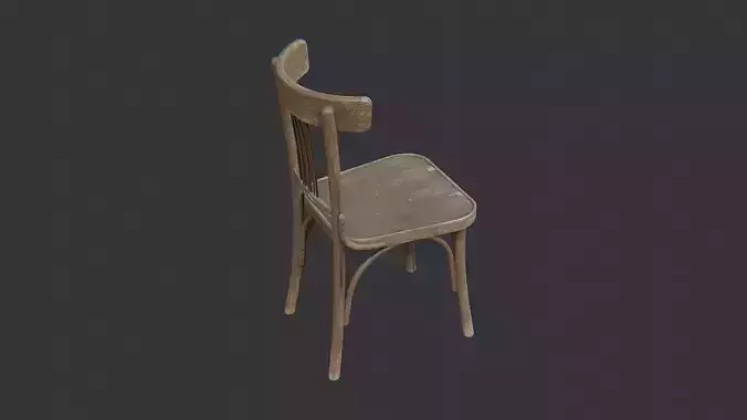 Cafe Chair Rustic Wood Finish for Bistro Interiors