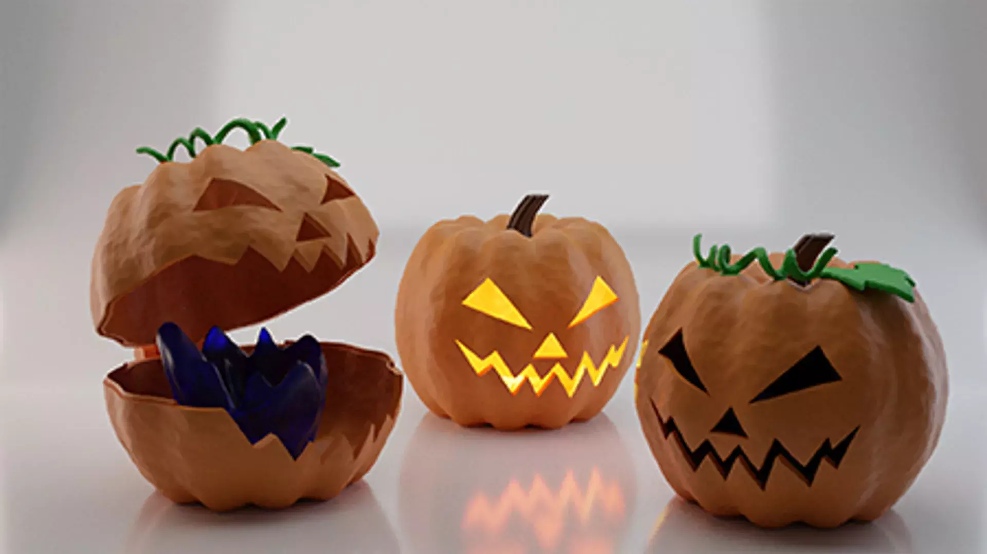 Lantern Pumpkin Box STL 3D print model_1