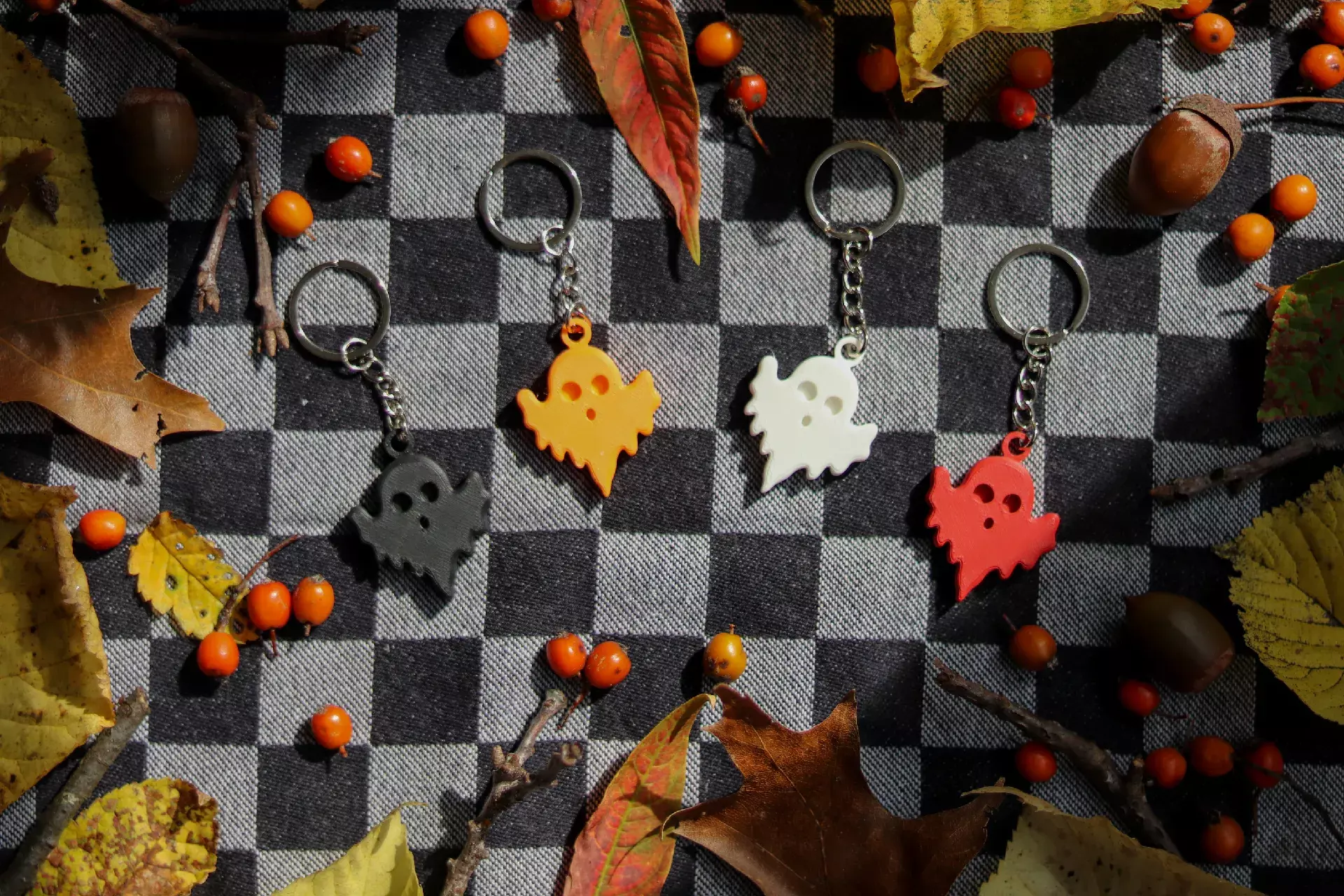 Ghost Keychain STL 3D print model_1