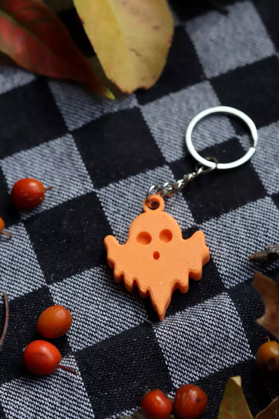 Ghost Keychain STL 3D print model_2