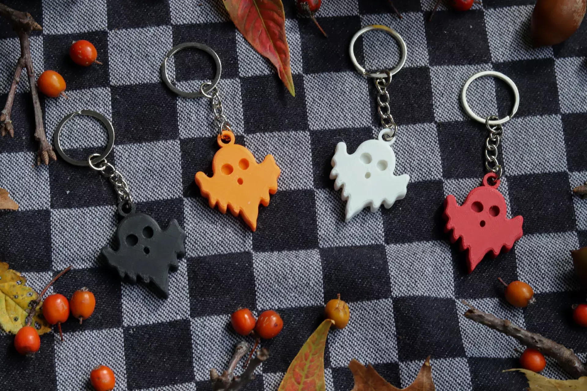 Ghost Keychain STL 3D print model_0