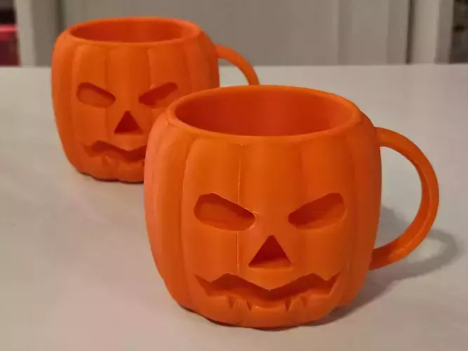 Pumpkin Mug STL 3D print model