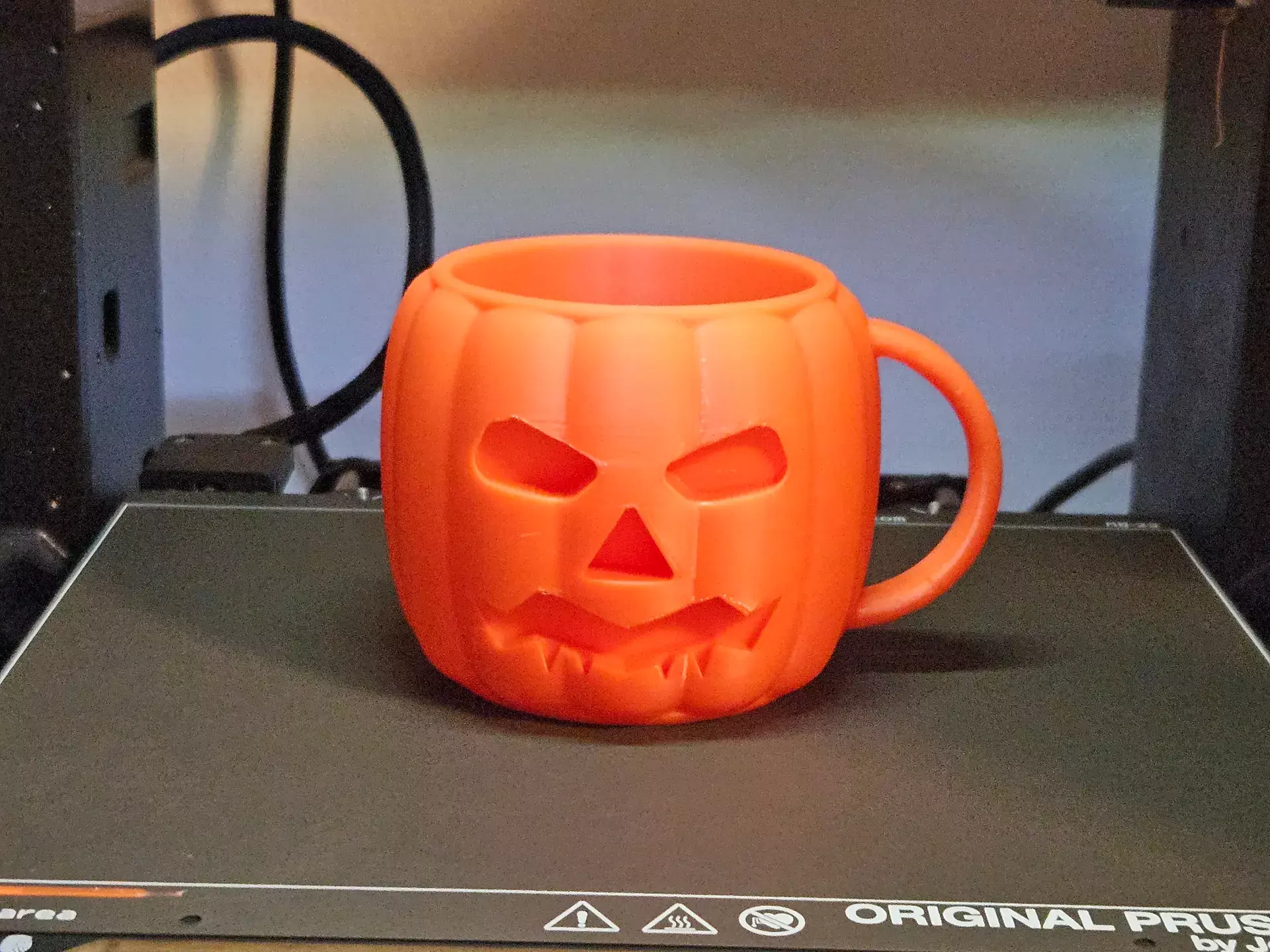 Pumpkin Mug STL 3D print model_3