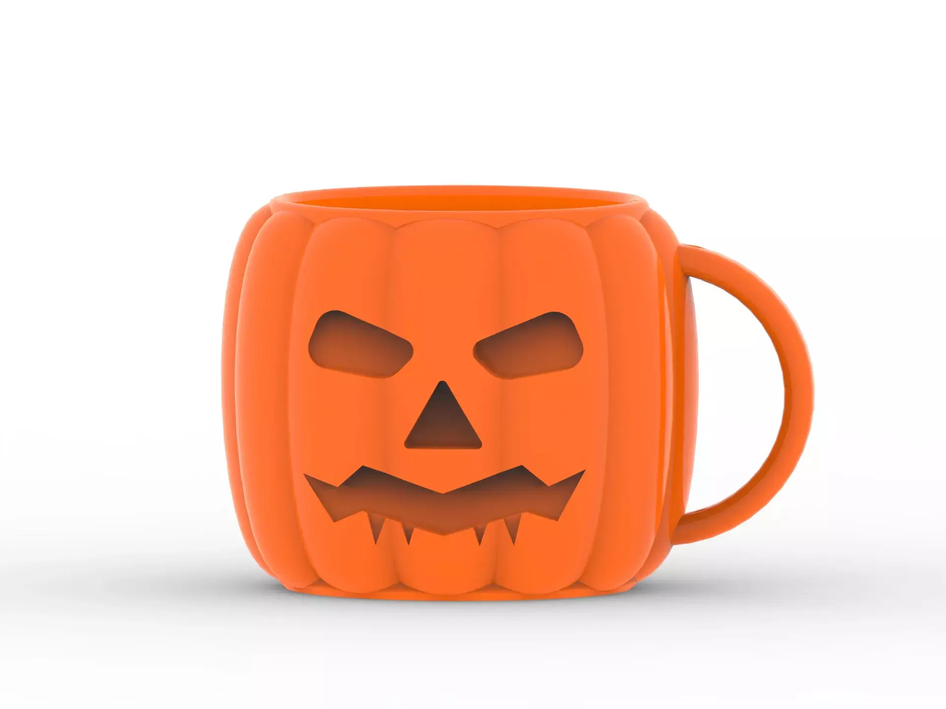 Pumpkin Mug STL 3D print model_1