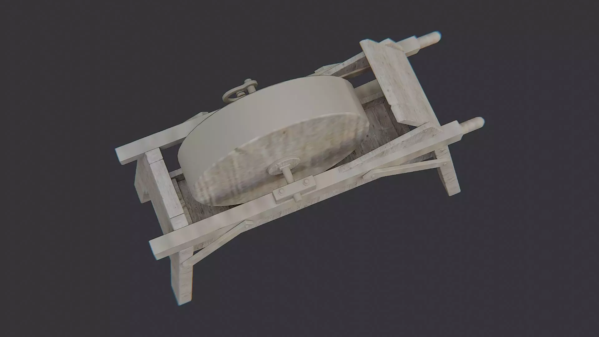 Carpenter Sharpening Wheel for Wood Tools Low-poly 3D model_4