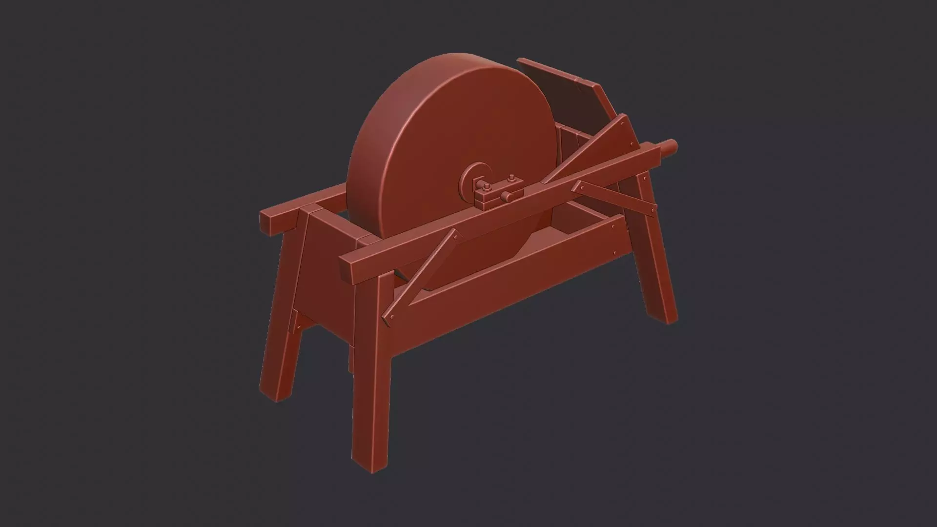 Carpenter Sharpening Wheel for Wood Tools Low-poly 3D model_6
