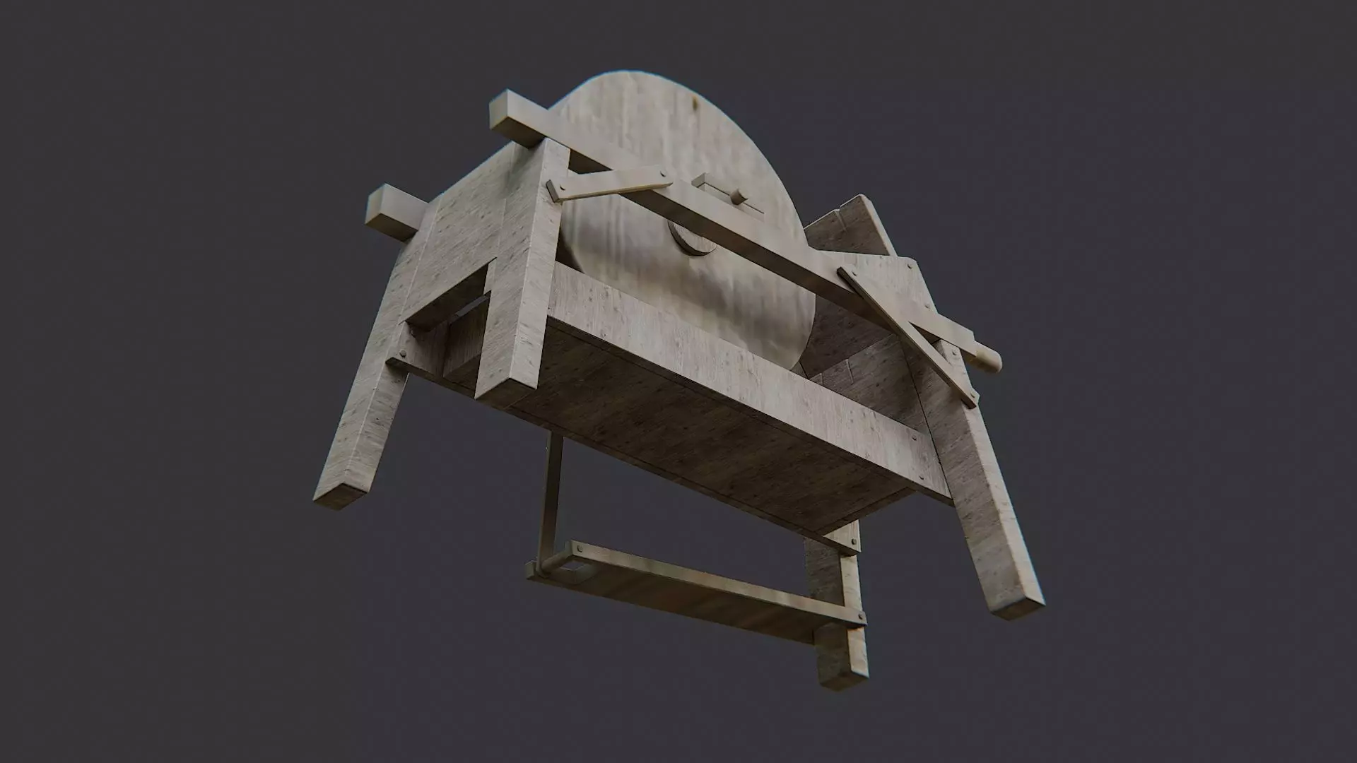 Carpenter Sharpening Wheel for Wood Tools Low-poly 3D model_5