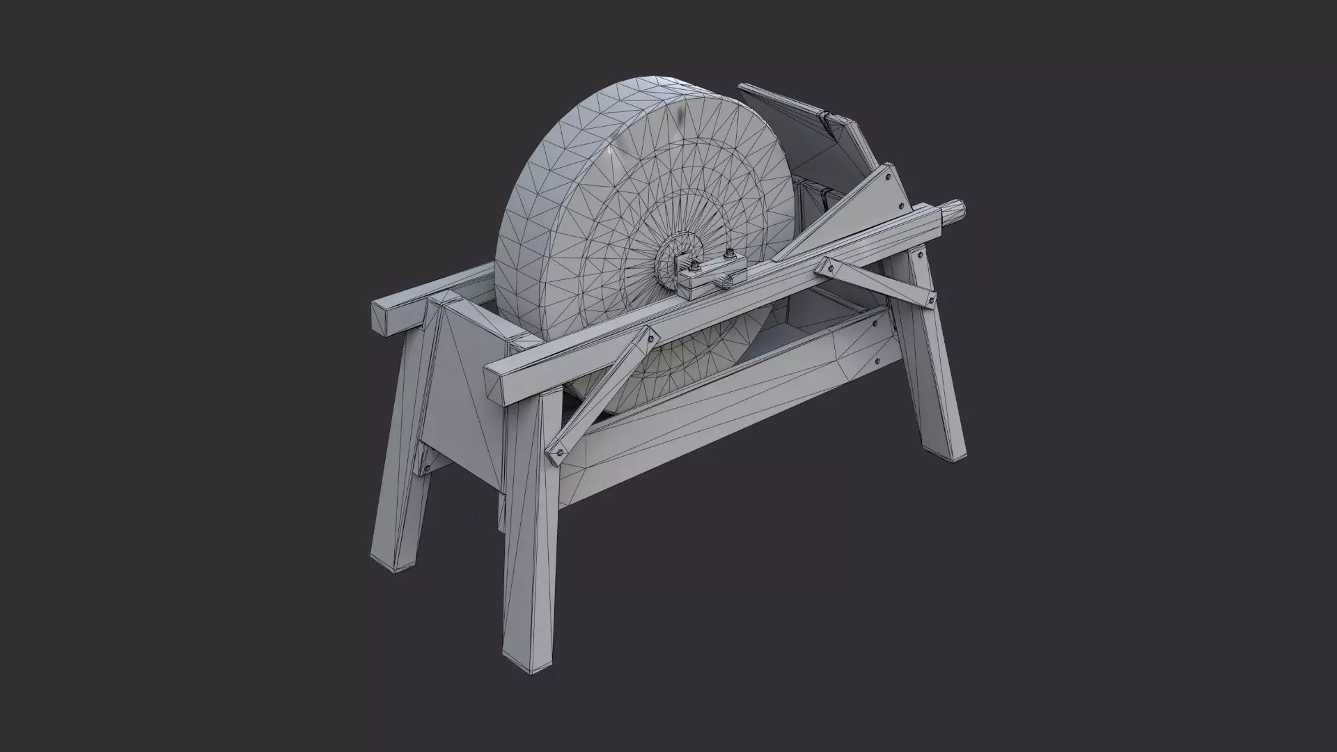 Carpenter Sharpening Wheel for Wood Tools Low-poly 3D model_7