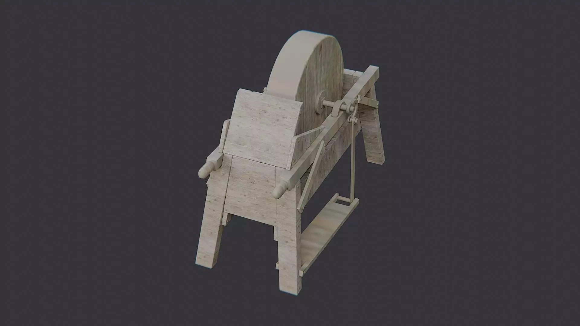 Carpenter Sharpening Wheel for Wood Tools Low-poly 3D model_3