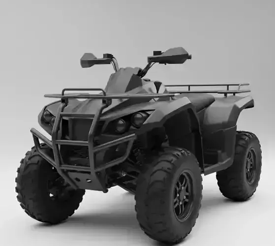 A Robust Matte Black ATV