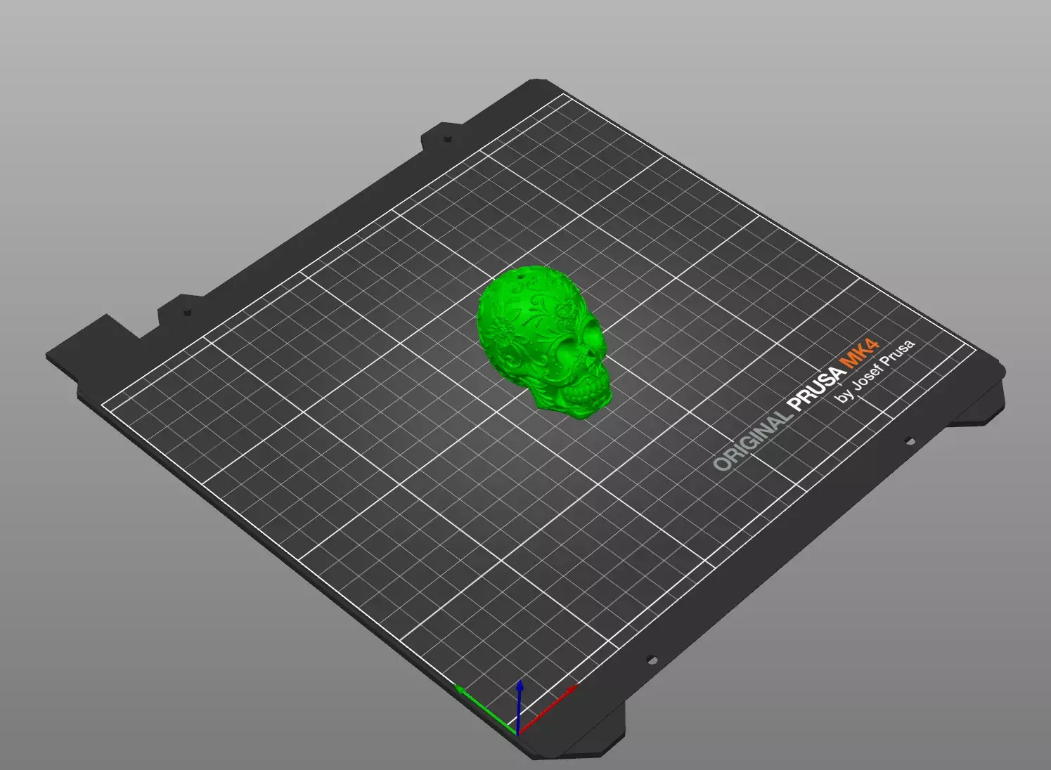 Sugar Skull Keychain STL  3D print model_1