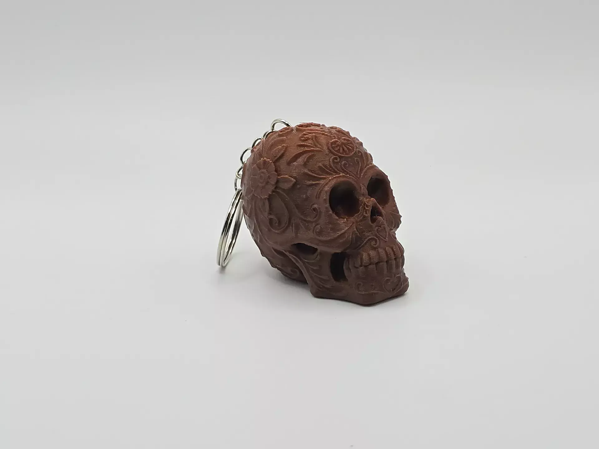 Sugar Skull Keychain STL  3D print model_0