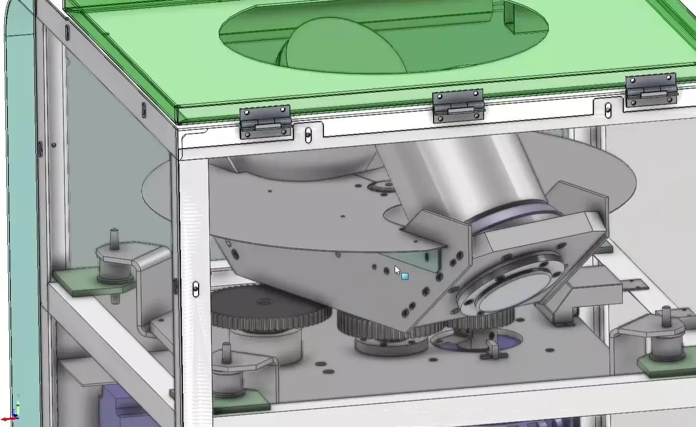 Vacuum Planetary Centrifugal Mixer for Glue and Powder Degassing 3D model_9