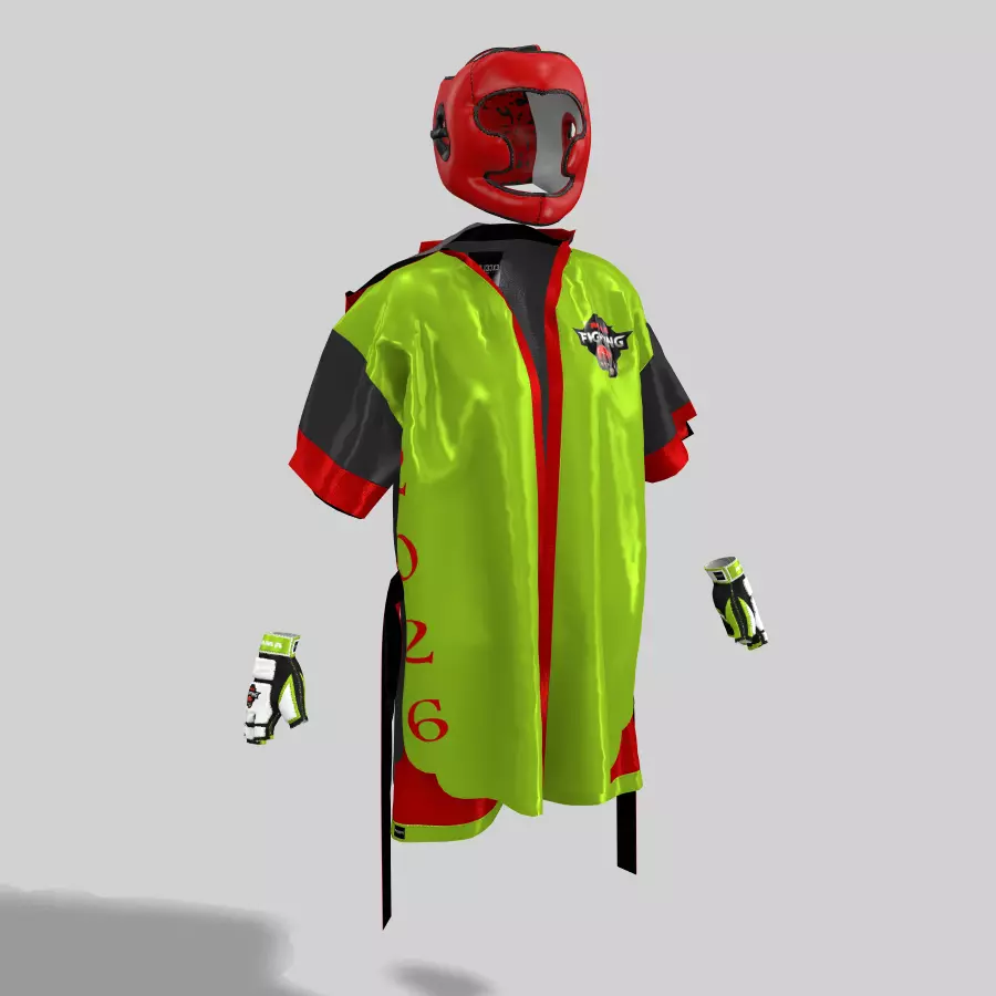 Full Outfit with Gloves Shorts and Protective Gear ZPRJ Low-poly 3D model