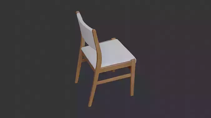 Wooden Chair With Upholstered Seat And Backrest