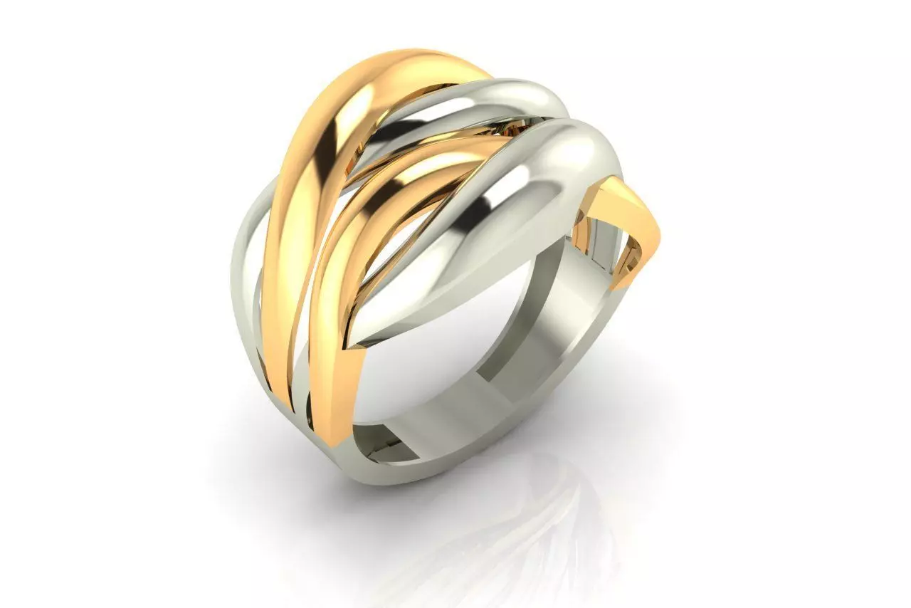 Free Two-Tone Modern Ring Free 3D print model