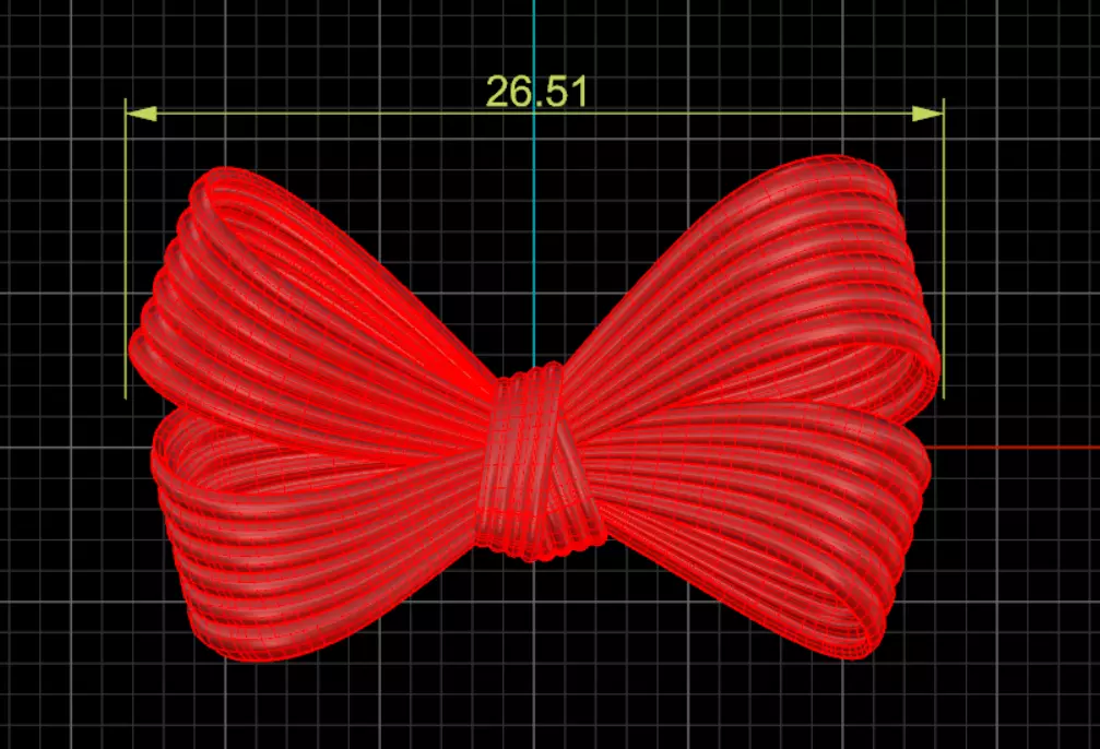 Bow tie ring 3D print model_14