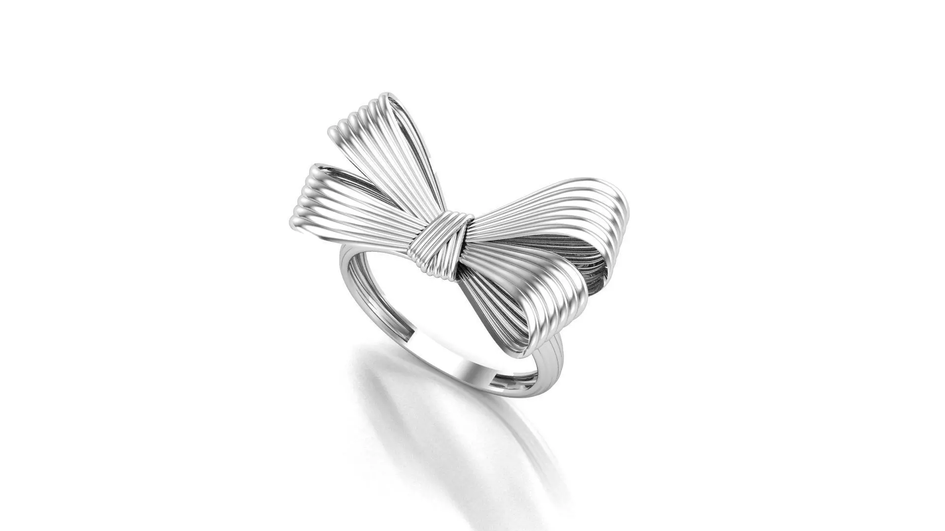 Bow tie ring 3D print model_7