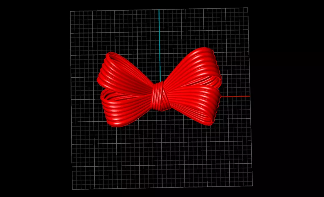 Bow tie ring 3D print model_13