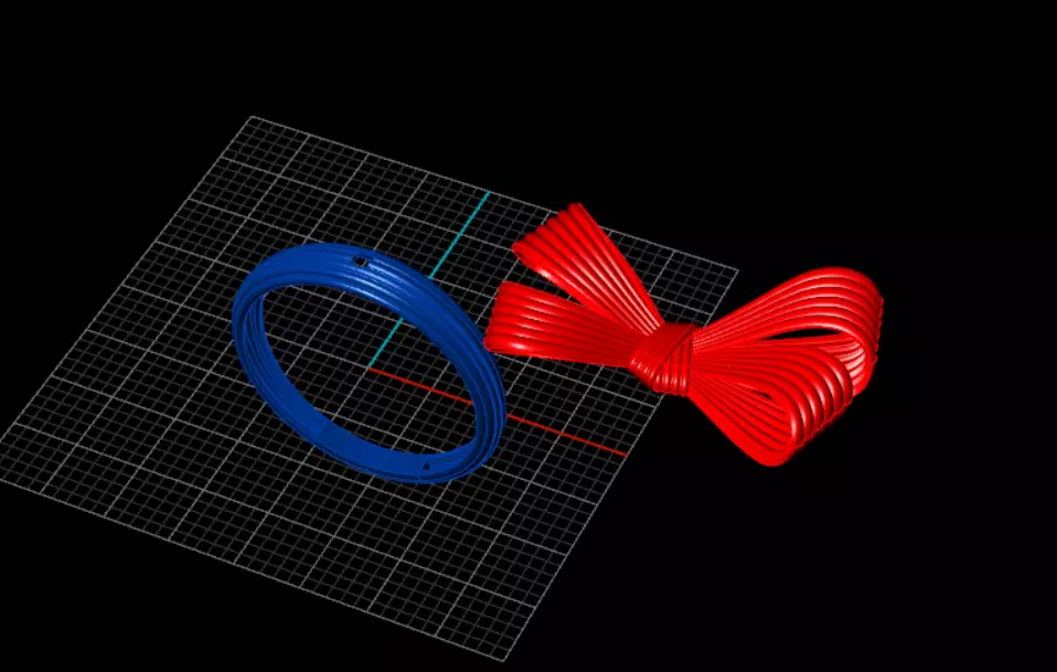 Bow tie ring 3D print model_15