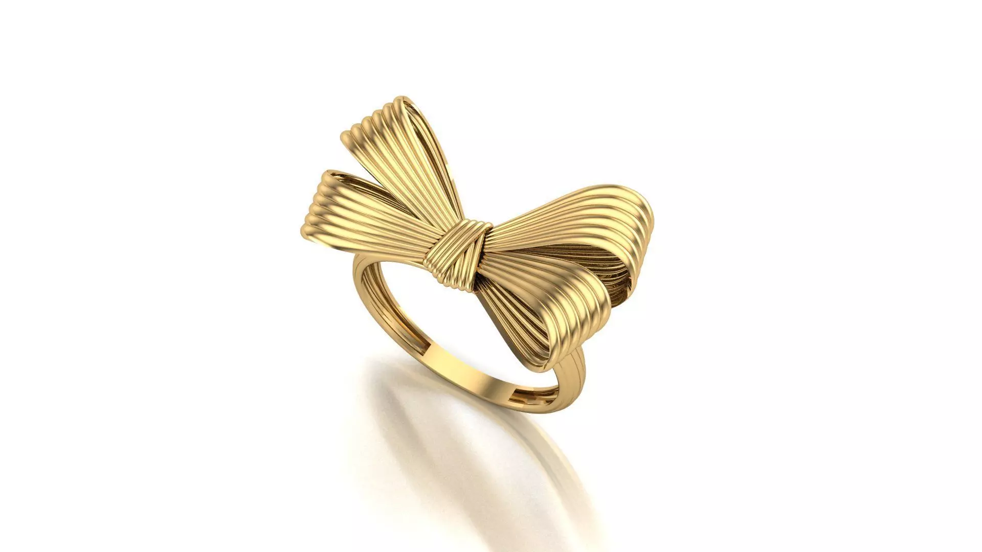 Bow tie ring 3D print model_5
