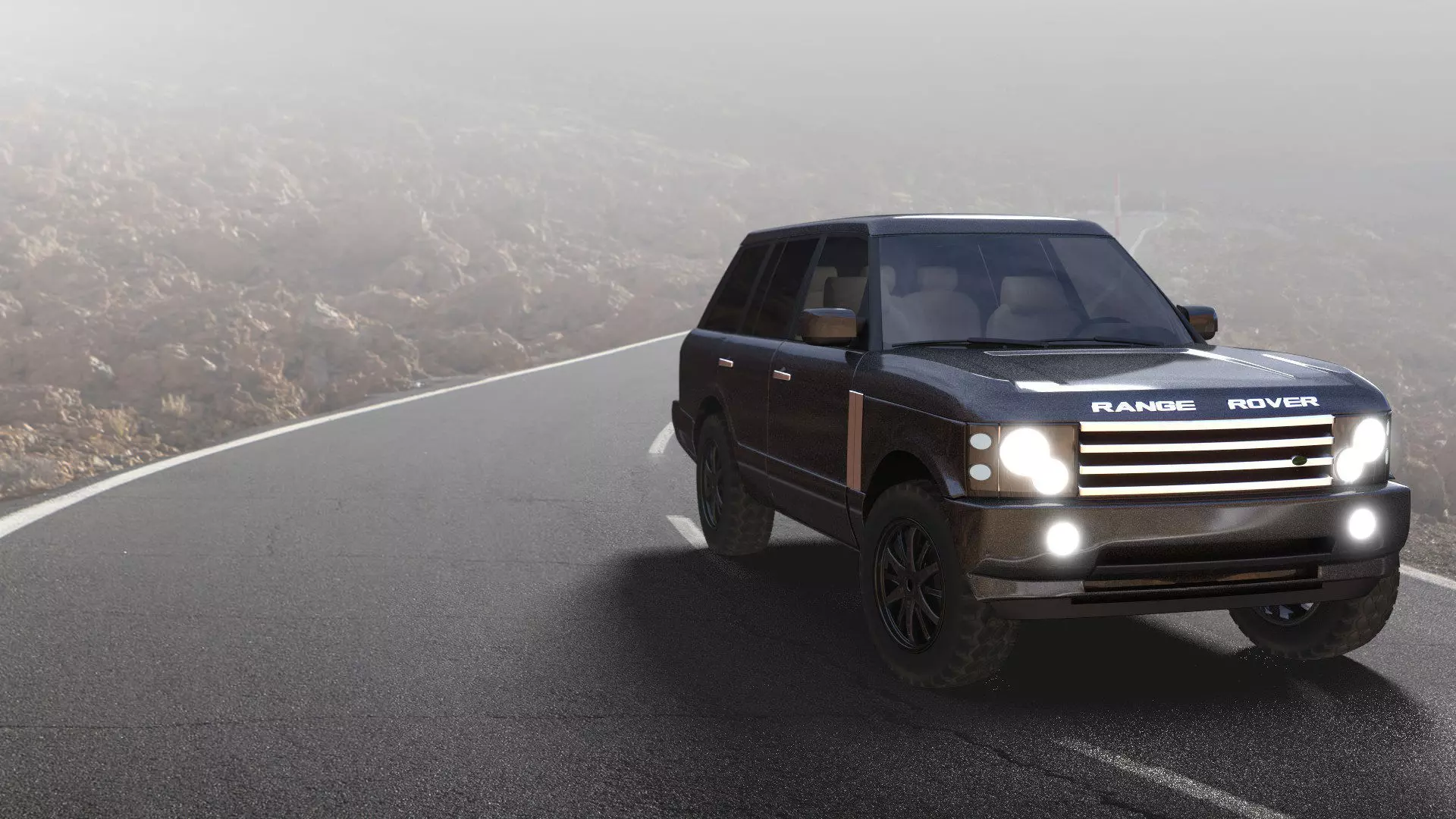 Range Rover Vogue Low-poly 3D model_0