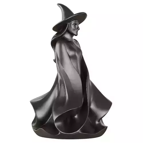 Halloween metal witch sculpture
