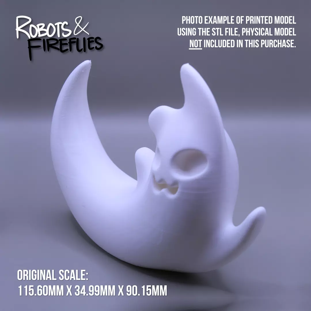 Kawaii Ghost Figurine 3D print model_3