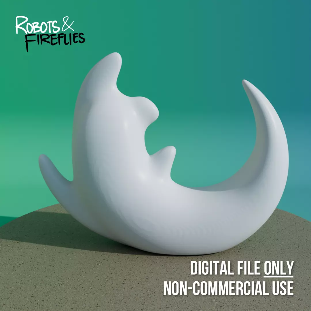 Kawaii Ghost Figurine 3D print model_1