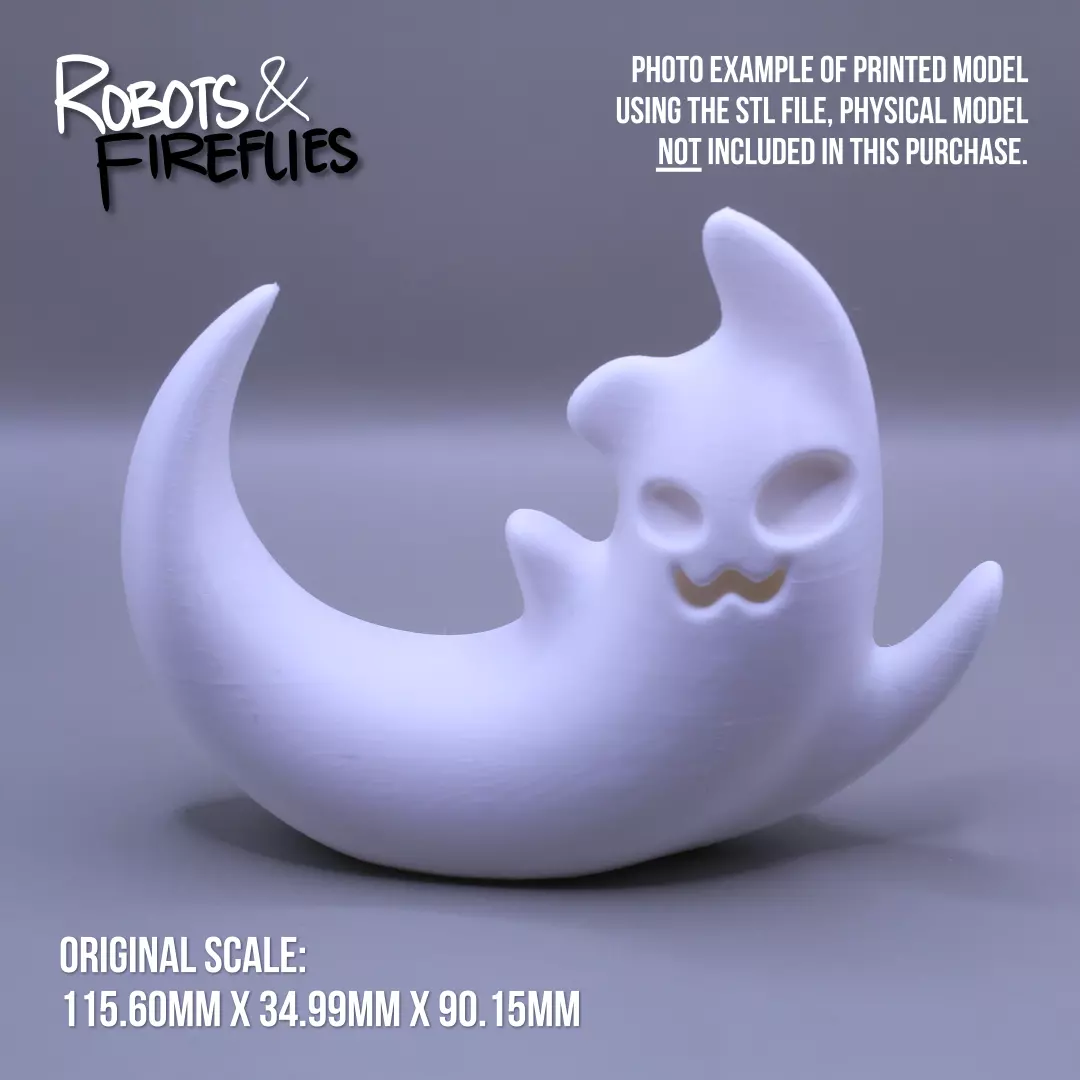 Kawaii Ghost Figurine 3D print model_2