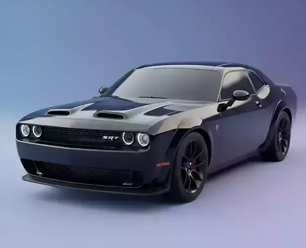 Menacing Dark Blue Dodge Challenger SRT Hellcat