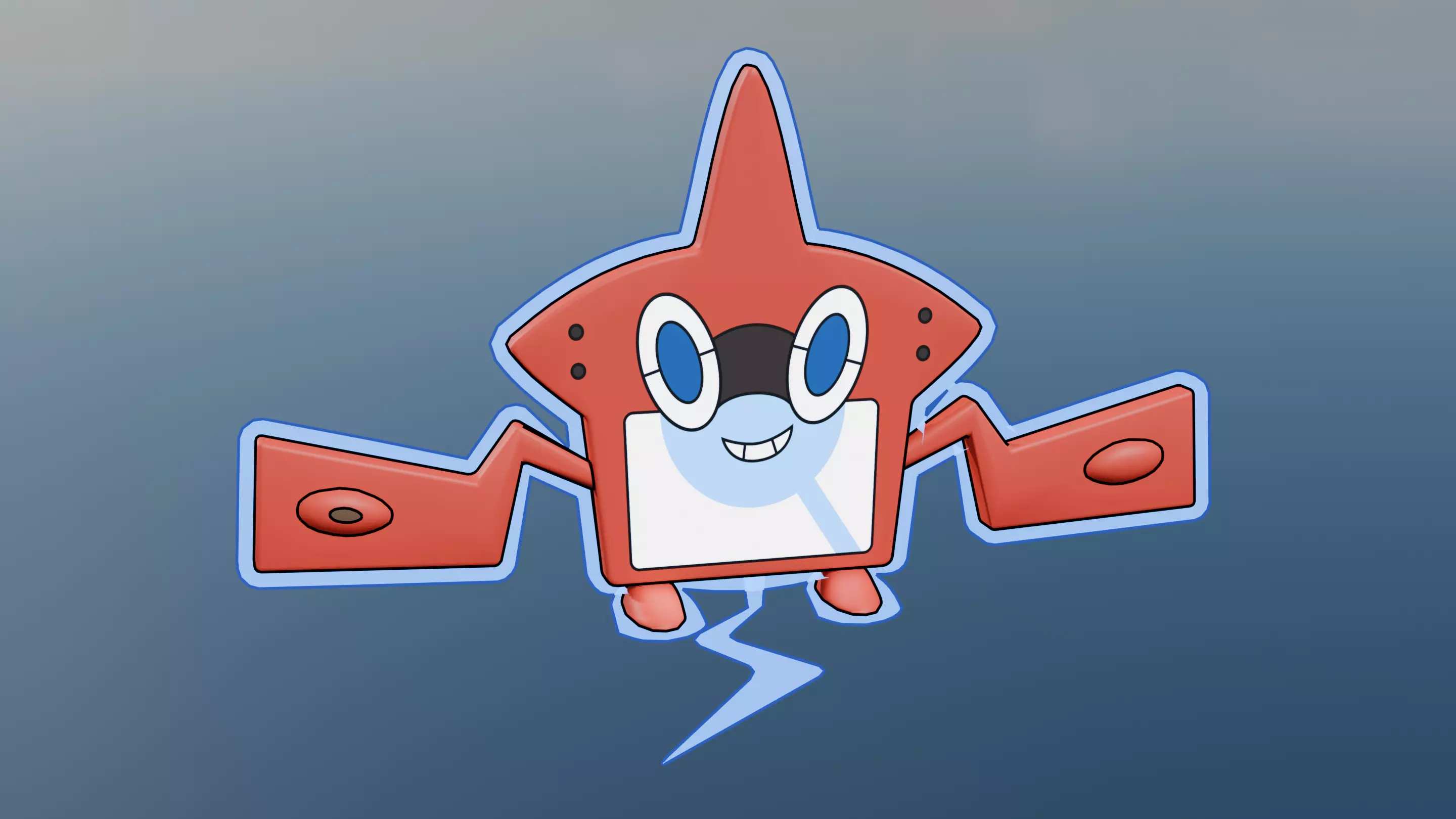 Pokemon Rotomdex Low-poly 3D model_1