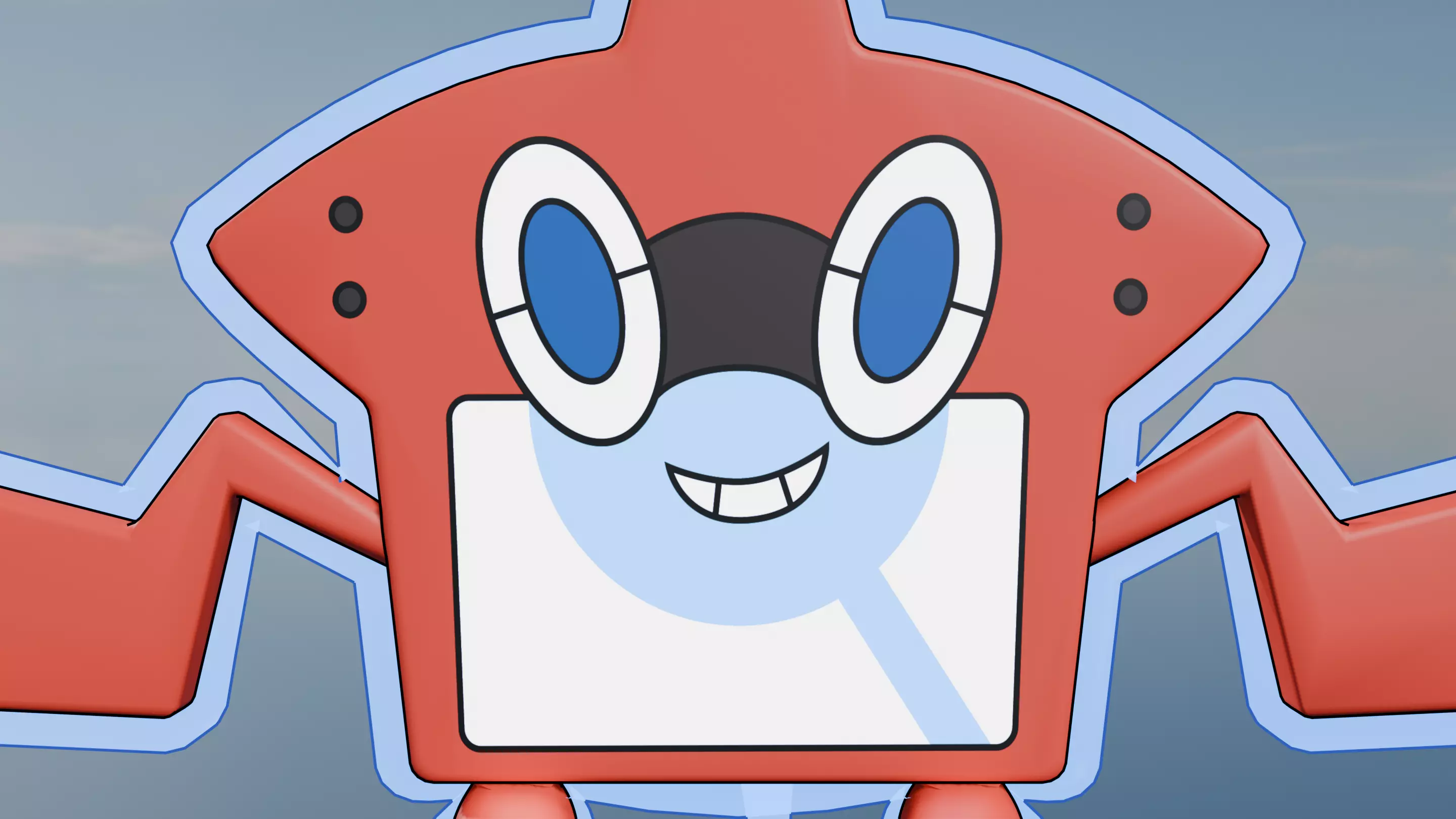 Pokemon Rotomdex Low-poly 3D model_13